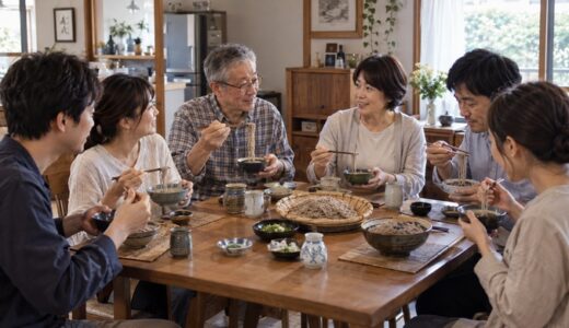 六つの席を思い浮かべる、家のそば会