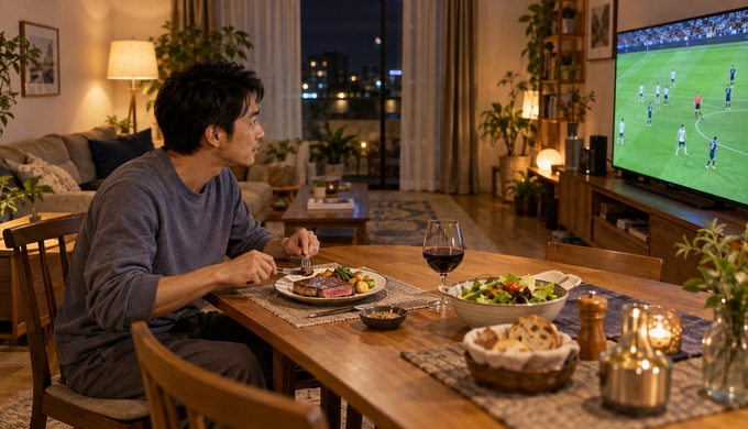 アルゼンチン代表を観る夜は、アルゼンチン牛を焼いてからキックオフ