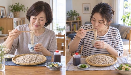 離れて暮らす家族と、同じ日に信州そばを味わう