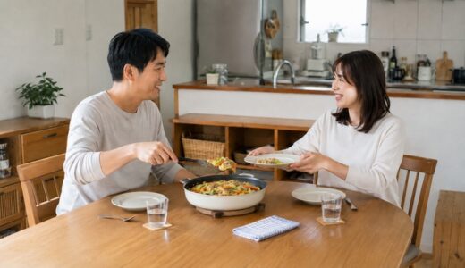 フライパンのまま食卓へ。できたてを囲む休日ランチ