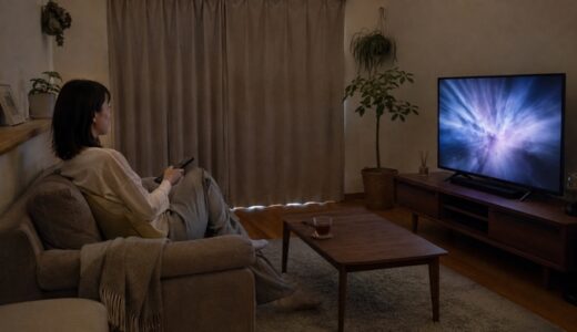 休日の昼、カーテンを閉めて「夜のようなおうち映画館」を楽しむ