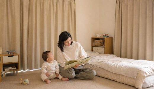 赤ちゃんのお昼寝前に、家族で「おやすみの部屋」をつくる