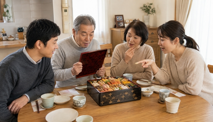 重箱を開ける瞬間を、毎年楽しみにする家族行事にする