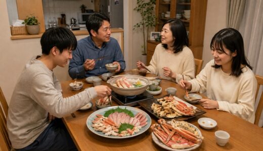 刺身から焼き蟹まで、一晩でカニの食べ方を変えて楽しんでみる