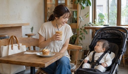 授乳がある日も、「着たい服」から決めて赤ちゃんと近所へ出かける