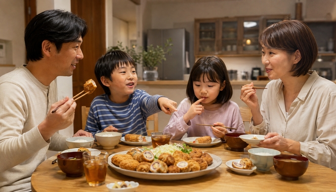 何が出るかは食べてから。家族で楽しむ「中身当てフライ」