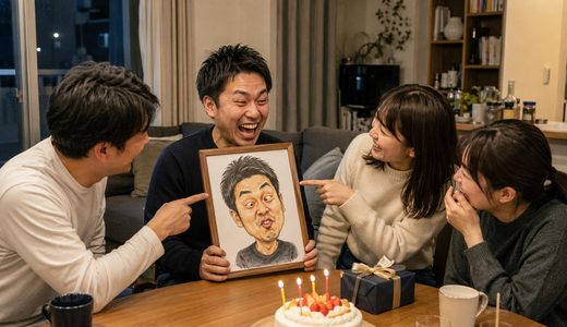 誕生日に、あえて「面白い似顔絵」を贈ってみる