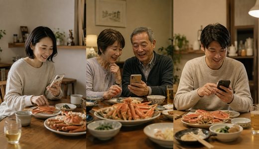 離れて暮らす家族と「同じ日にカニを食べる日」を決めてみる