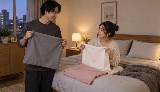 毎晩使うものを、家族やパートナーと色違いで選んでみる