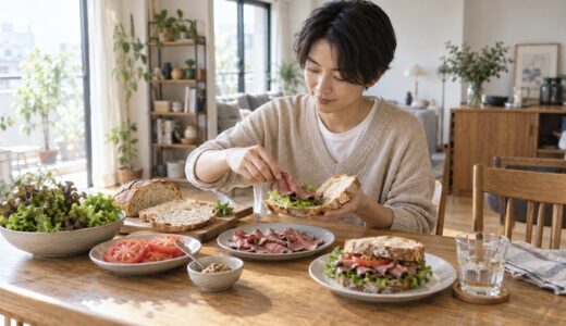 休日の昼は、ローストビーフを挟んで「家でちょっといいサンドイッチ」を作る