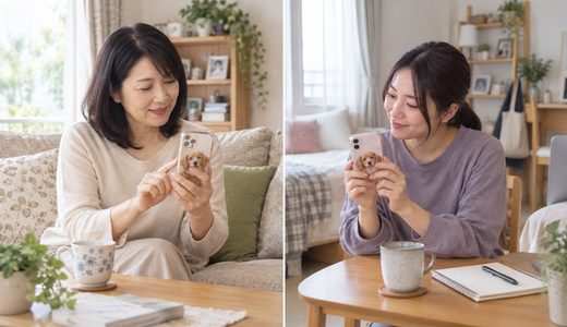 離れて暮らす家族と、同じ「うちの子」をそれぞれ持ち歩く