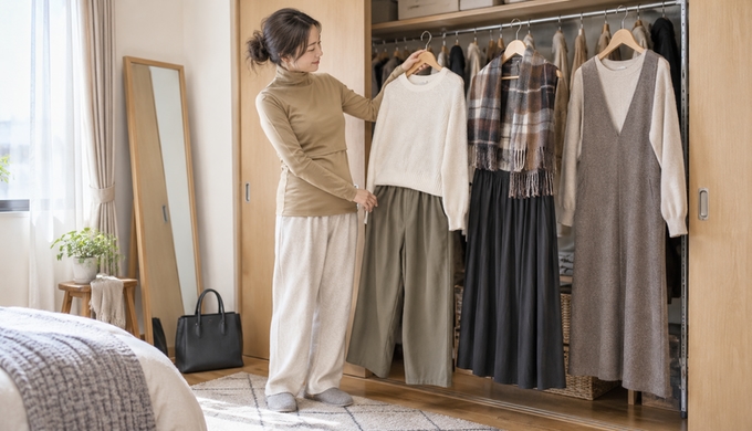 「今日は何を着る？」を減らす、冬の3パターン制服を作ってみる