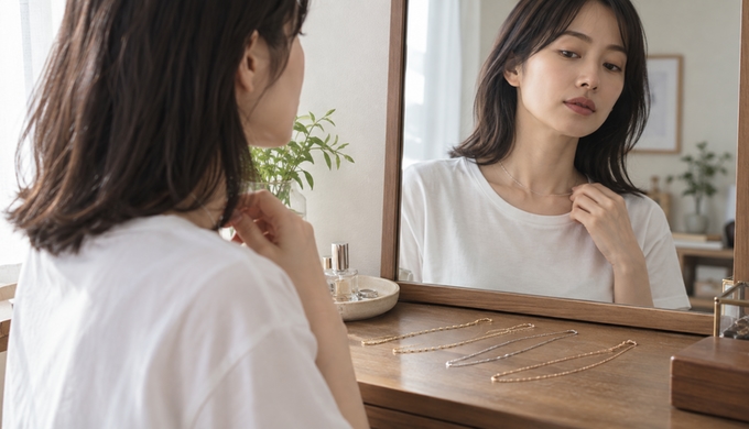 同じ白Tに5本合わせて、自分好みの「光り方」を見つける