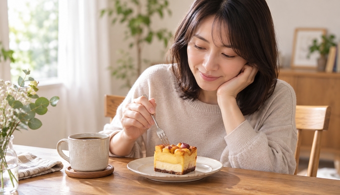 焼き芋、チーズ、ココアタルト。「三層」を意識して味わうおやつ時間