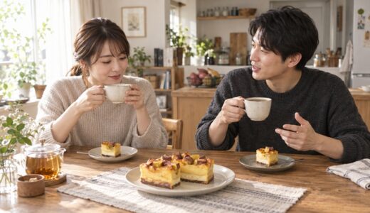 今日は紅茶？コーヒー？ 濃厚な蜜芋チーズケーキの相棒を探す